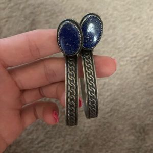 Lapis Lazuli Hoop Earrings